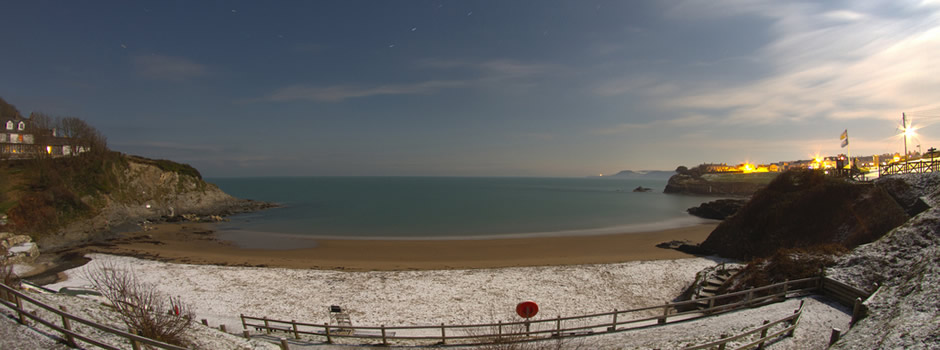 View from Aberporth beach