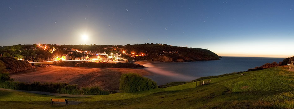Looking across to Aberporth in the evening