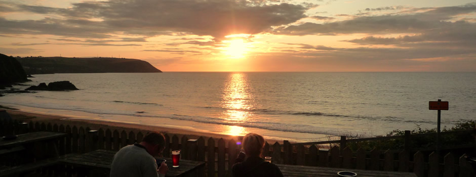 Sunset at nearby Tresaith